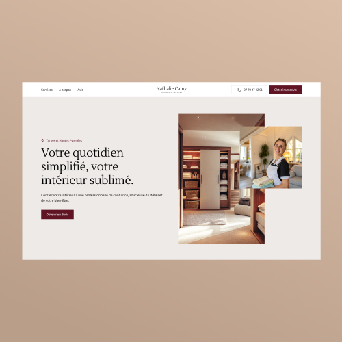 Un site livré par Advisia, vu sur écran